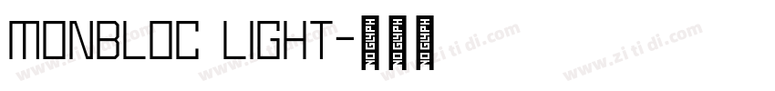 Monbloc Light字体转换